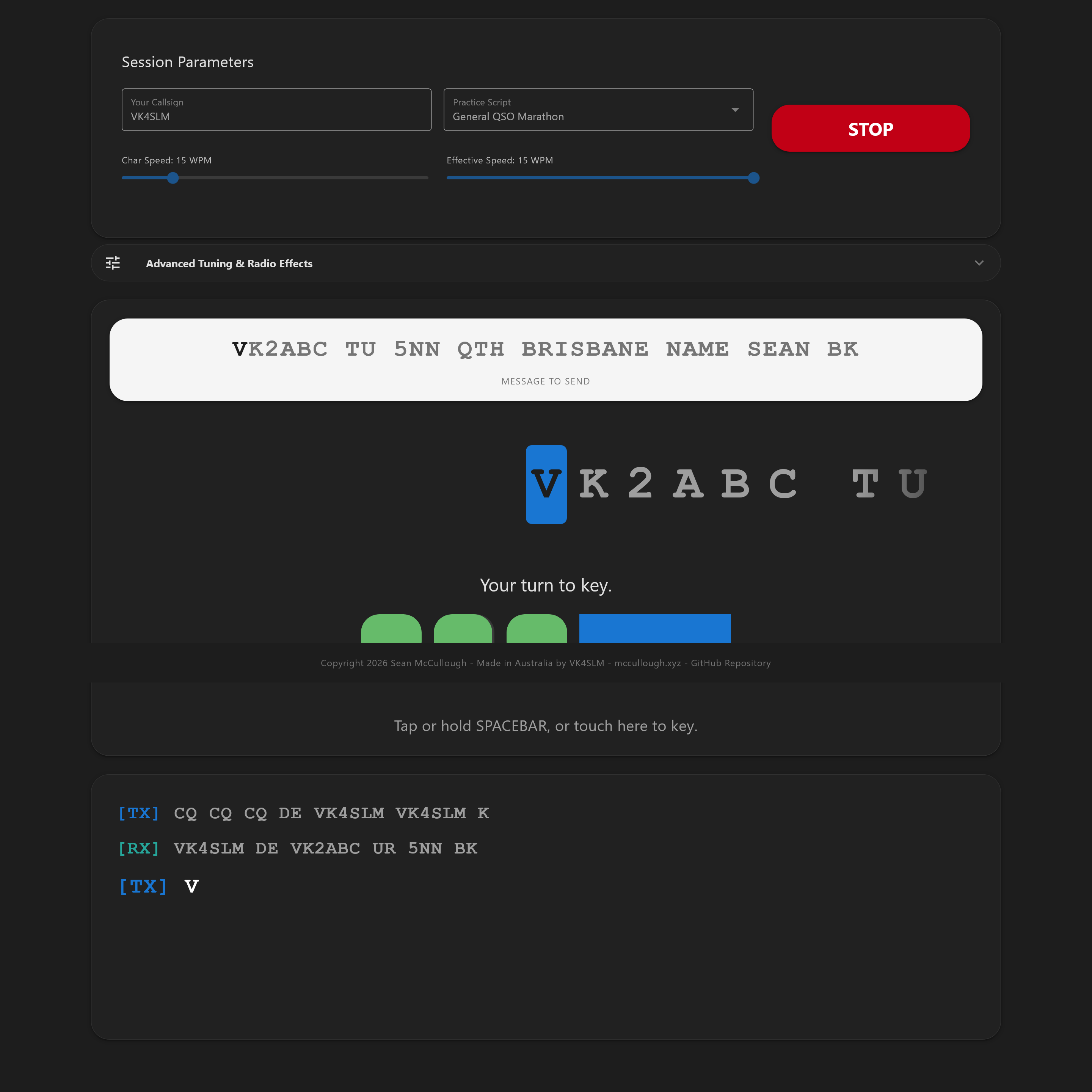 CW Trainer Settings Screenshot